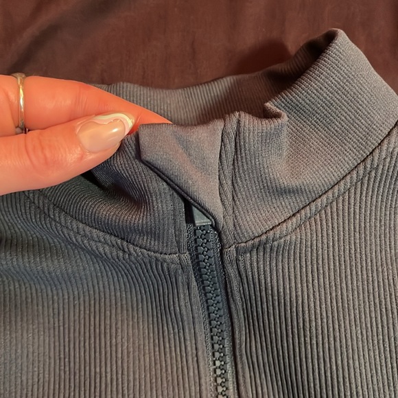 Fabletics Ribbed Seamless Jacket in Storm Slate - Picture 5 of 13